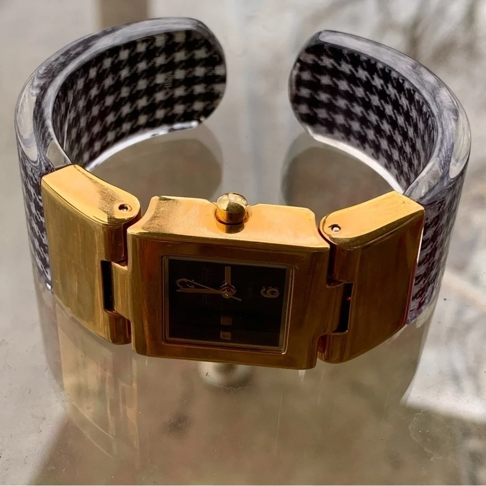 Joan Rivers Ladies Wristwatch Black White Gold Womens watch